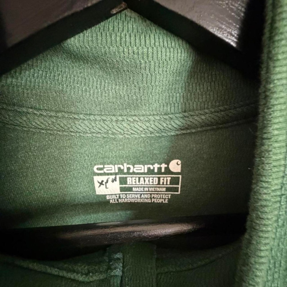 Carhartt Green Cotton Blend Quarter Zip Sweatshirt - Picture 5 of 5